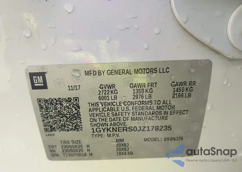 2018 Cadillac Xt5 Premium Luxury from USA, damaged, VIN 1GYKNERS0JZ178235